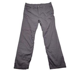 Prana Brion Slim Fit Mens Pants Size 38 Gray Nylon Hiking Active 38x31‎